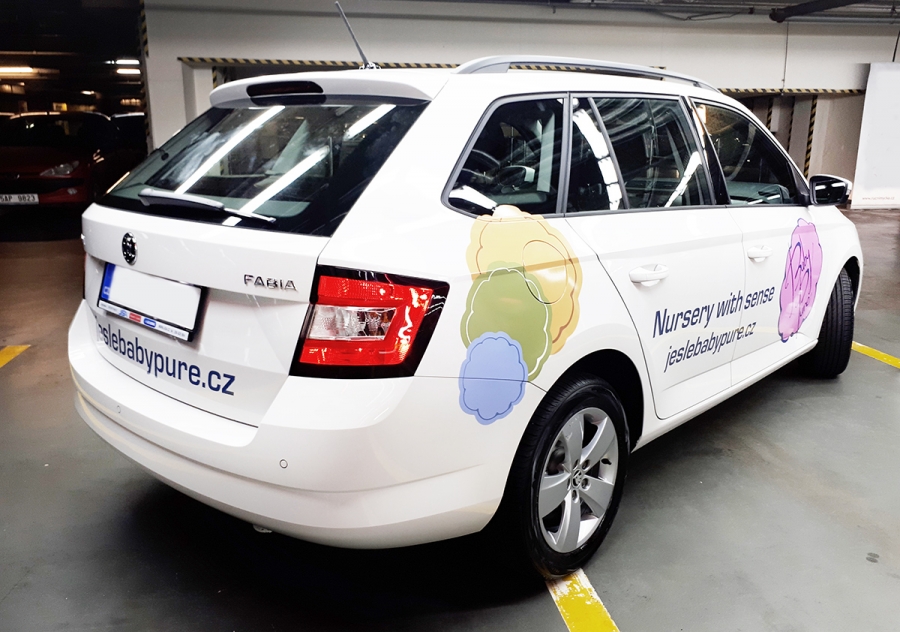 Reklamní polep automobilu - Baby Pure - LB Design
