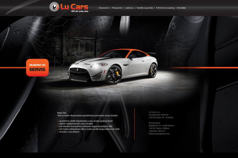 Webové stránky LuCars